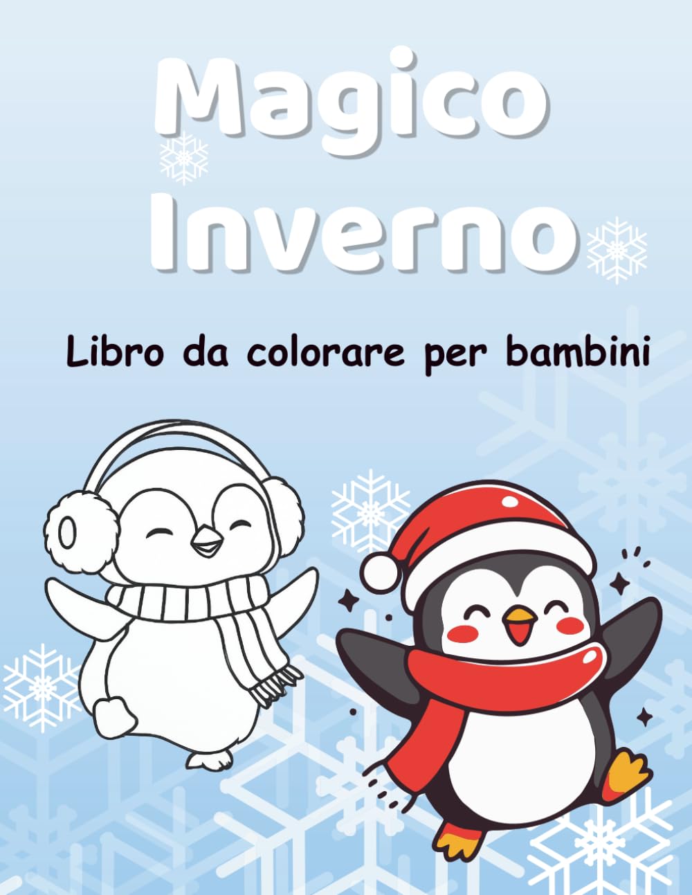 Magico inverno: Libro da colorare per bambini