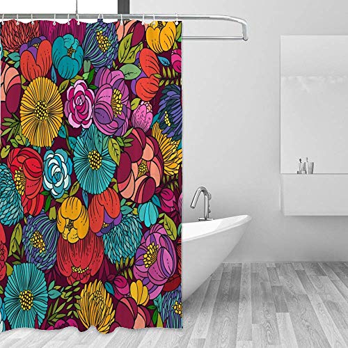 Rideau de douche CHEHONG de qualité supérieure en polyester durable - 5