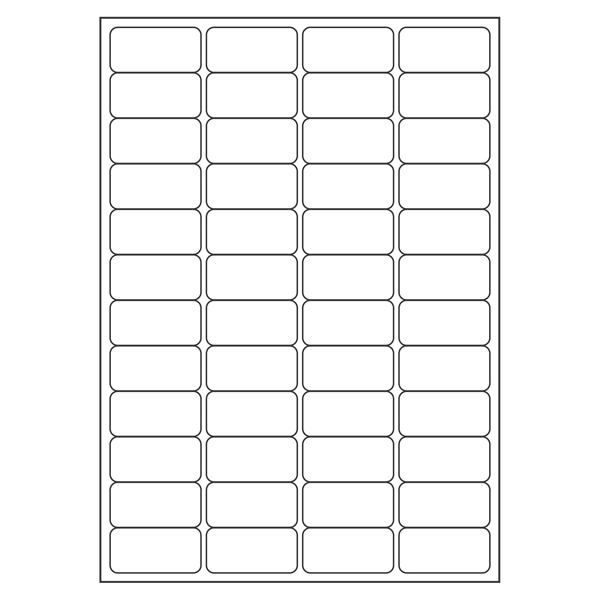 JIA INDUSTRIES A4 Size White Self Adhesive Label/Sticker for Printer (Inject/Copier/Laser) - 48 Sticker Per Sheet - 100 Sheets Pack (48x24 mm)