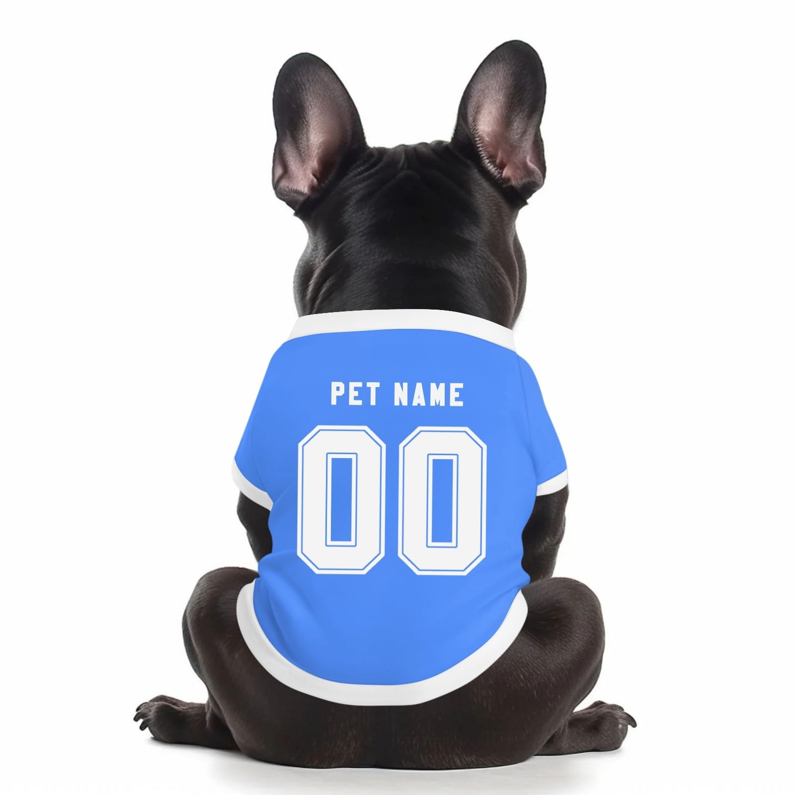 Plain Dog Shirt for Small, Medium, Large Dogs Custom Dog Football Jersey with Name Number Logo Personalized Sports Fan Pet Jerseys Clothes