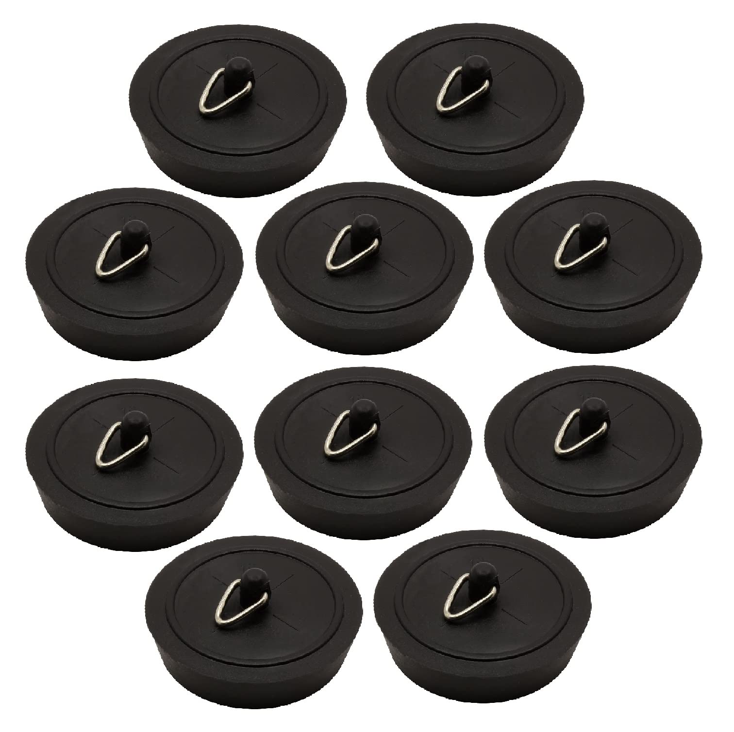 Terf Black Terf® Rubber Bath And Basin Plug 38Mm (1.1/2 Inch) For Kitchen Bathroom Bathtub Sink Plug Drain Stopper 38Mm - Pack Of 10