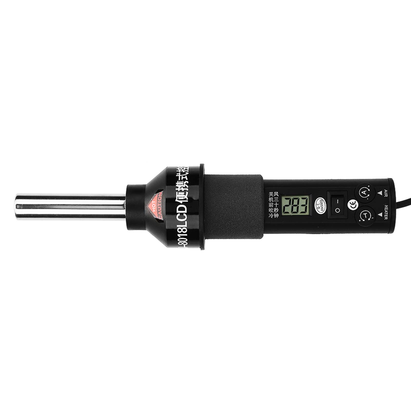 Pistola de calor de 220 V soldador aire caliente pistola de aire caliente de 450 W ajustable con pantalla LCD Soldadura por soplado de mano, para el secado de Pistolets à air chaud