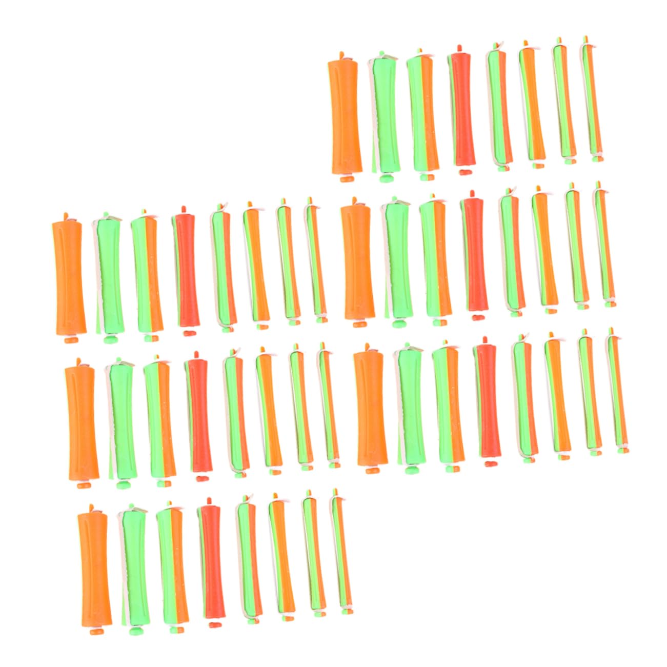 BESTYASH 16Sets Hair Curler Stick Portable Double Color Spiral Curls Hair Rods for Heatless Styling for DIY Waves and Curls Convenient Storage Mixed Color