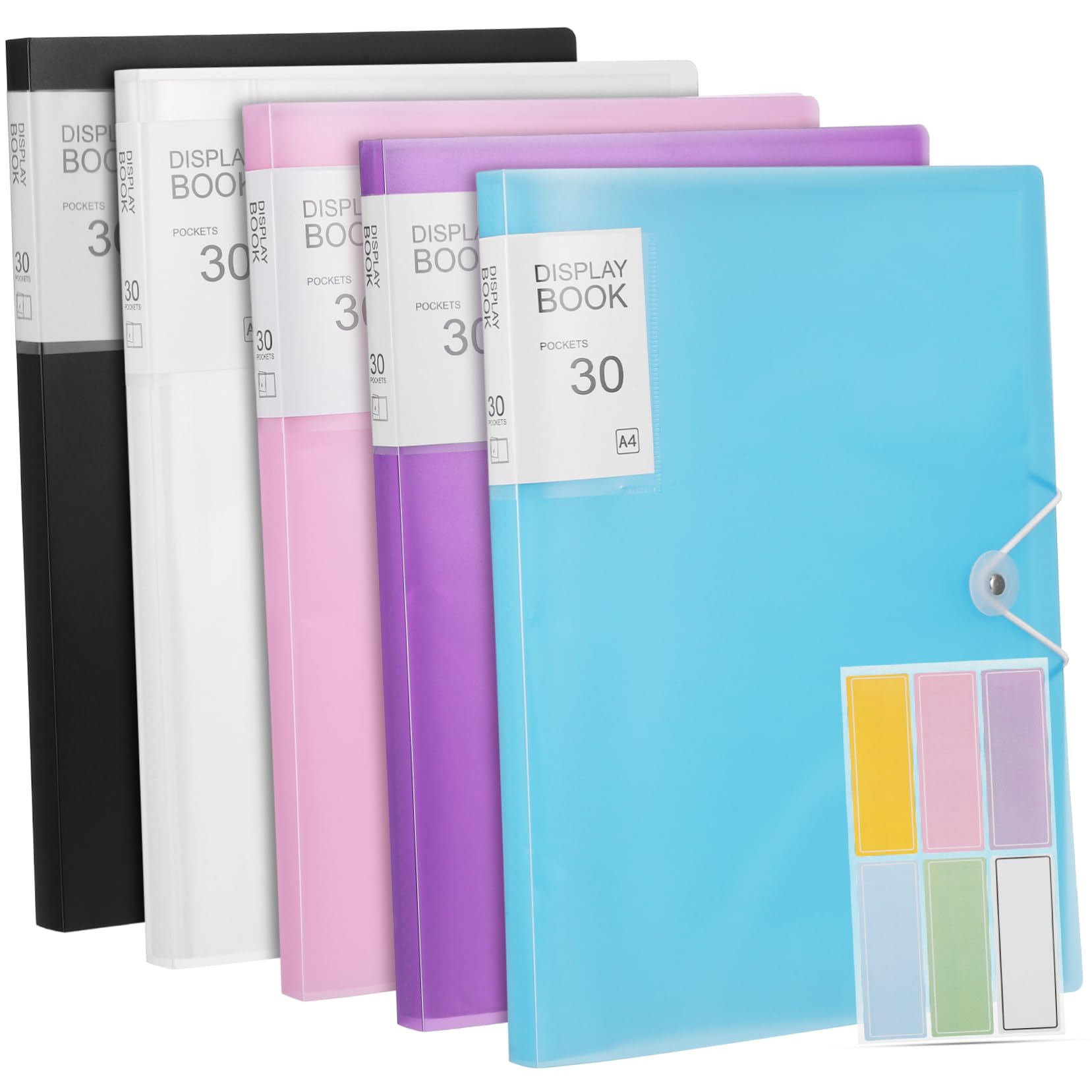 NUOBESTY 5pezzi Raccoglitore Trasparente in Plastica Inserti Protettivi Per Documenti Organizer Di Presentazione Custodia Da Ufficio Libro Espositivo