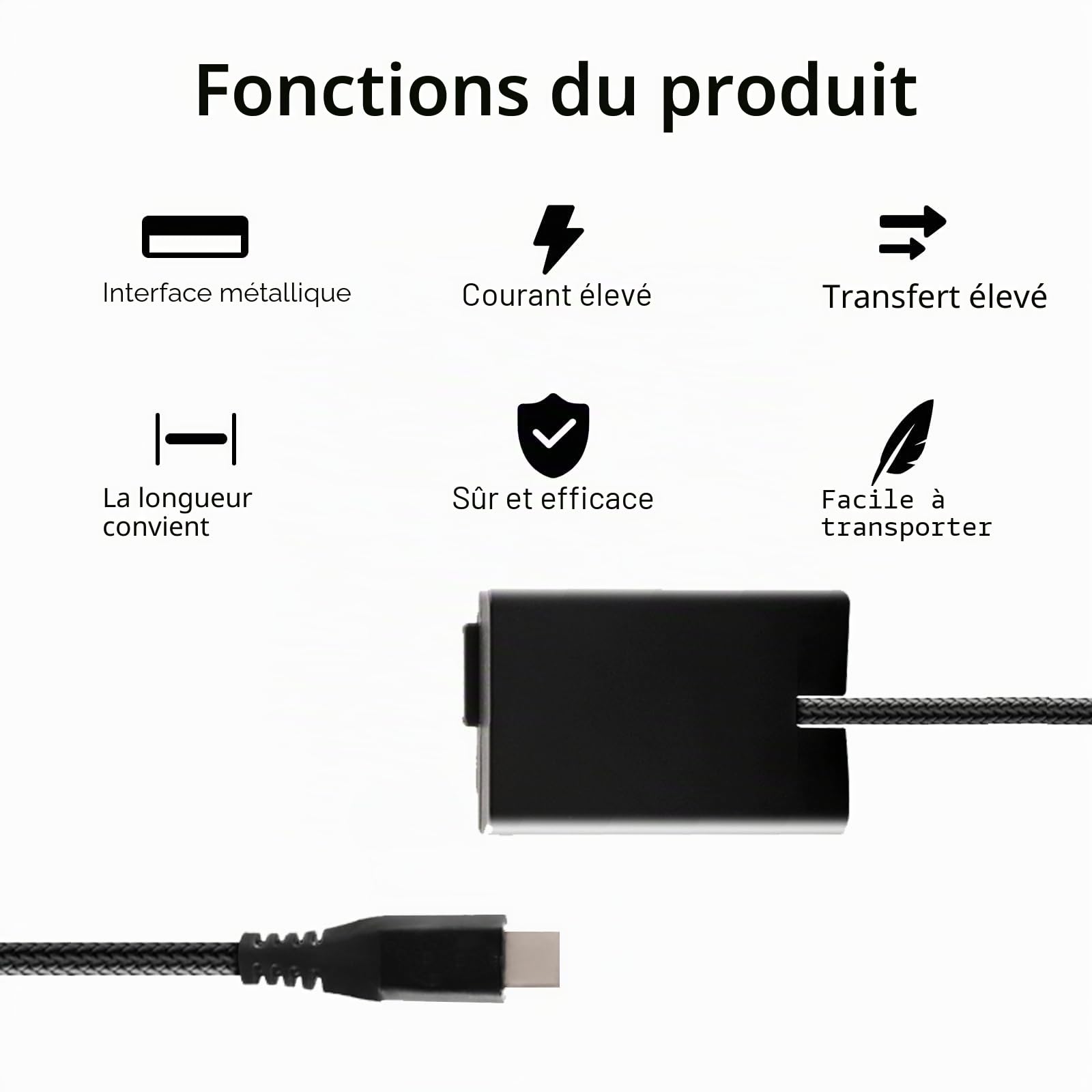 Nouveau Câble Tressé Type-C USBC PD Droit EP-5G DC Coupler EN-EL25 Batterie Factice pour Les Appareils Photo Nikon Z30 Z50 ZFC