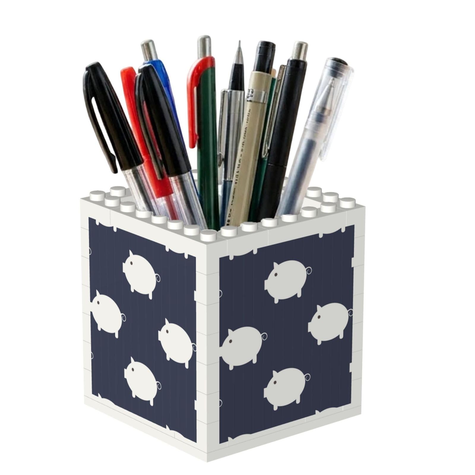 Poadnly Pig Cute, Pen Pot Pencil Holder for Office Home School, Compact Desk Organiser for Office Stationery