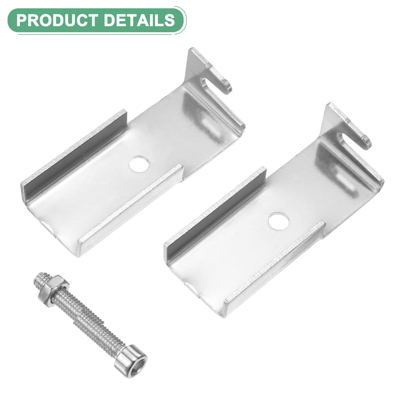 M METERXITY 6-Pack Structural Pipe Connector, Square Tubing T Clamps Stainless Steel Pipe Connector for OD 1" or 25MM Pipe - Image 2