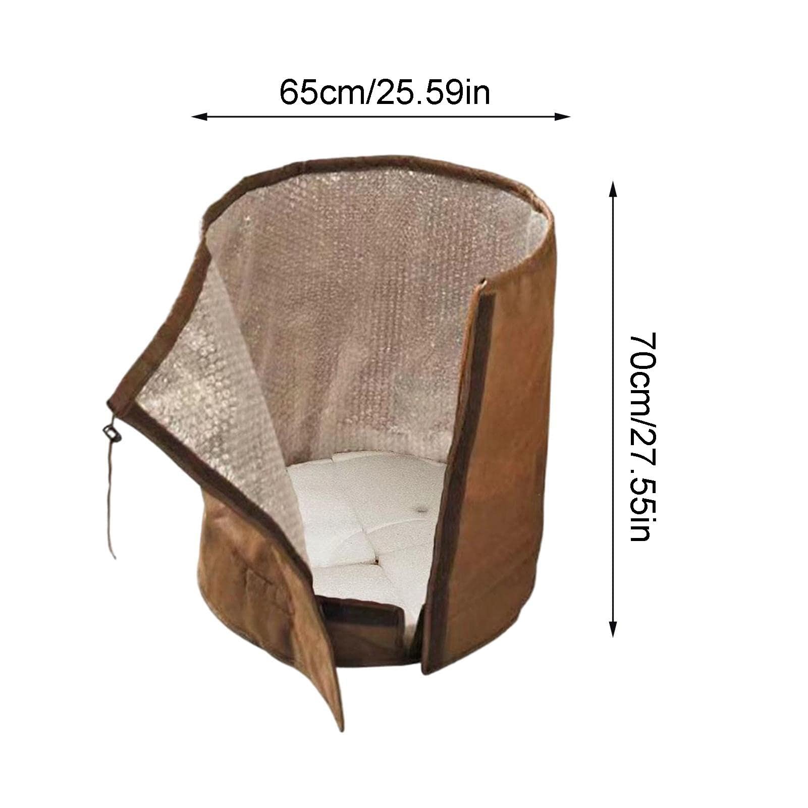 Tlswshsy 2 Sacche Protettive Invernali Per Piante 70x65 Cm – Con Cerniera E Coulisse, Antigelo, In Tessuto+alluminio, Per Vasi E Arbusti - 5