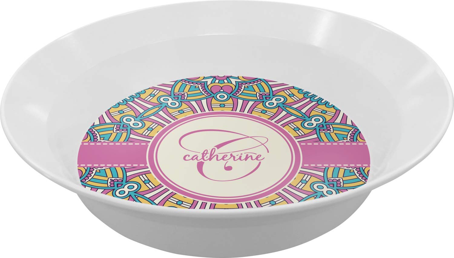 Personalized Bohemian Art Melamine Bowl - 12 oz
