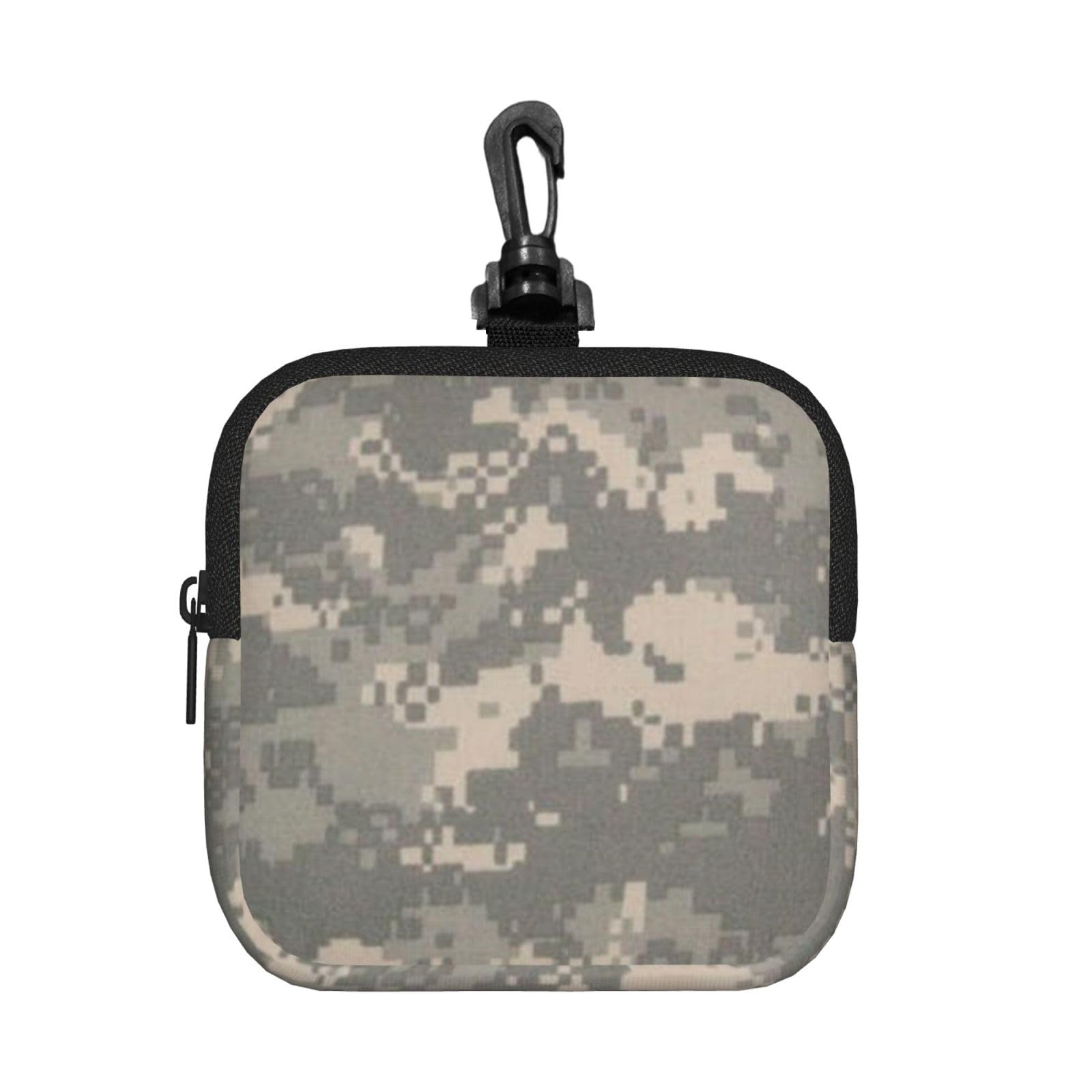 Ercgad Unisex Black Army Digital Camouflage Print Square Storage Bag Travel Toiletry Cosmetic Organizer Pouch Lightweight Reusable