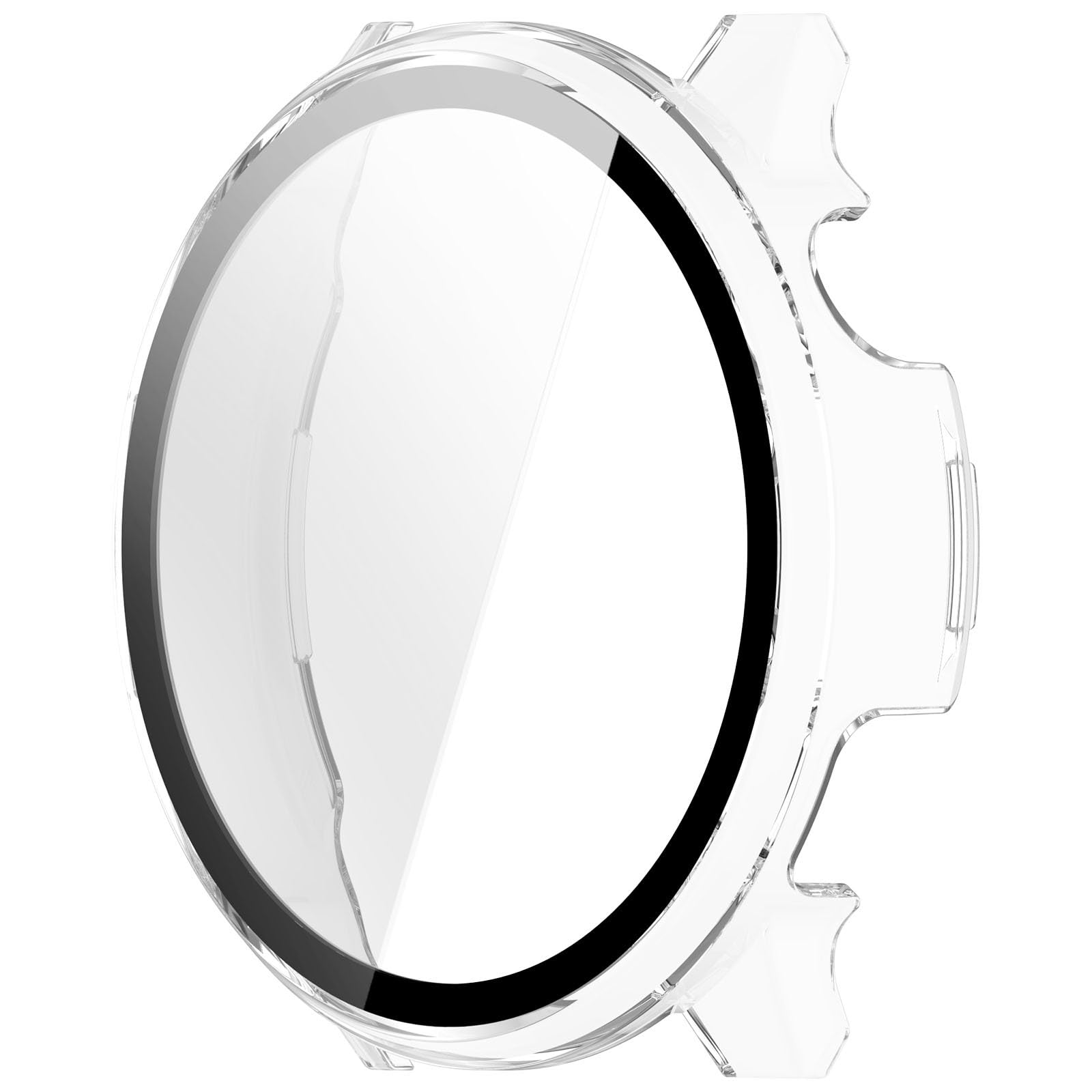 Etui kompatybilne z Garmin Venu 4 z osłoną ekranu, matowa obudowa ze szkła hartowanego PC, pełna osłona na cały korpus dla Venu 4 45mm/41mm (Przezroczysty, 41mm)