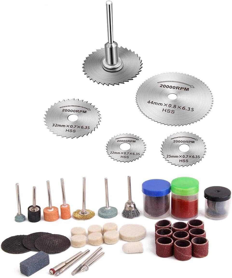 Inditrust Accessory Power Tool, Wood Cutter, Metal Cutting Discs 5 PCS Set Mini HSS Circular Saw Blade Discs With Rotary Tool for Metal Cutter Set -105 Pieces