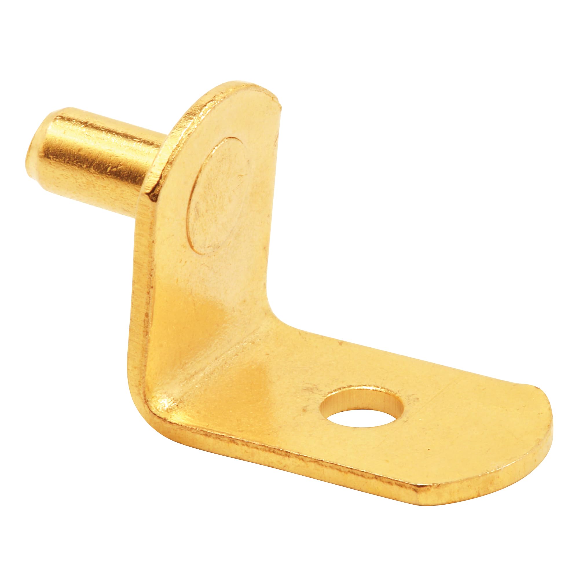 Prime-Line U 10170 Steel Shelf Support Peg, 5mm, Polished Brass, 8-Pack