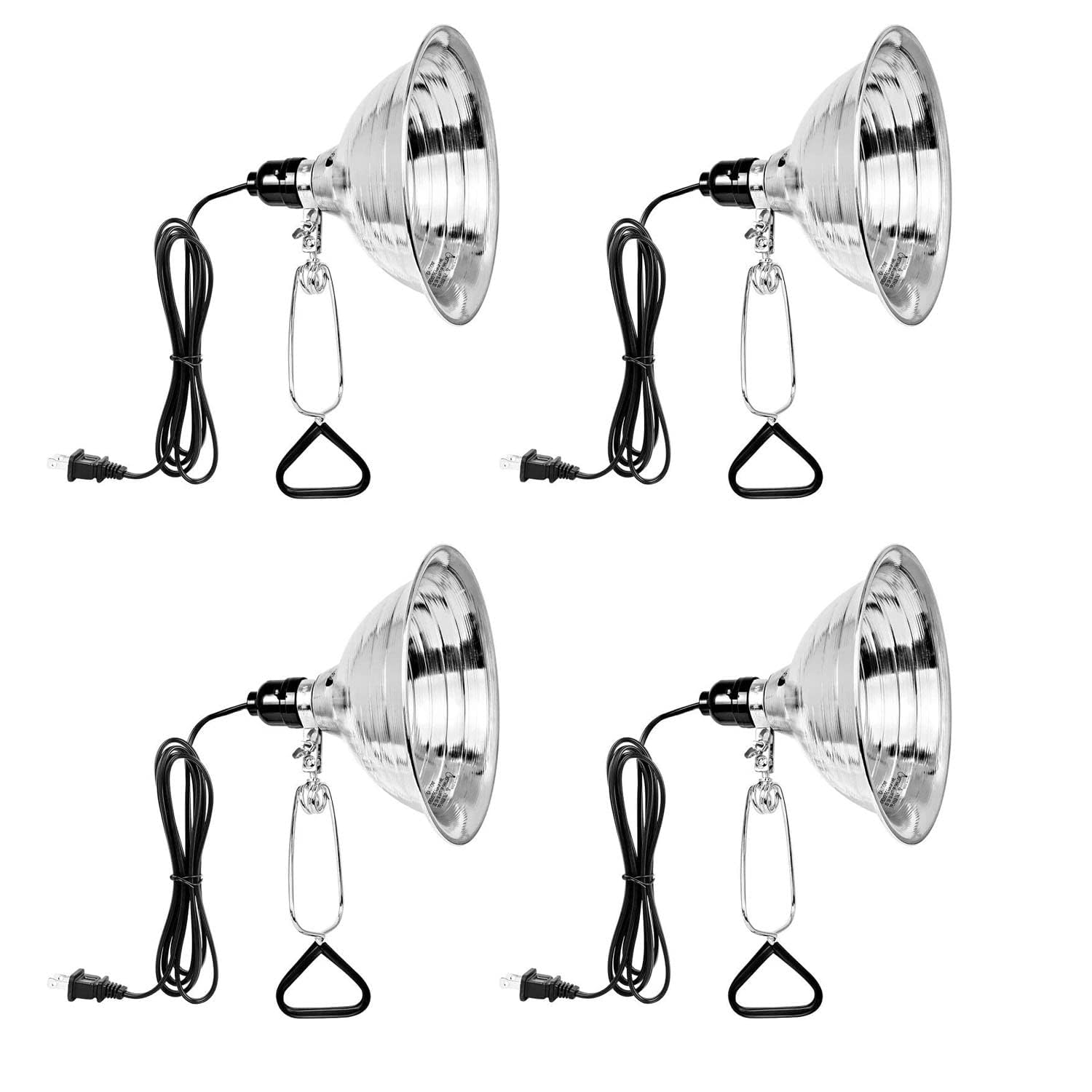 Simple Deluxe Clamp Lamp Light 150 Watt with 8.5 Inch Aluminum Reflector (no Bulb Included), 6 Feet Cord, 1Pack, Black