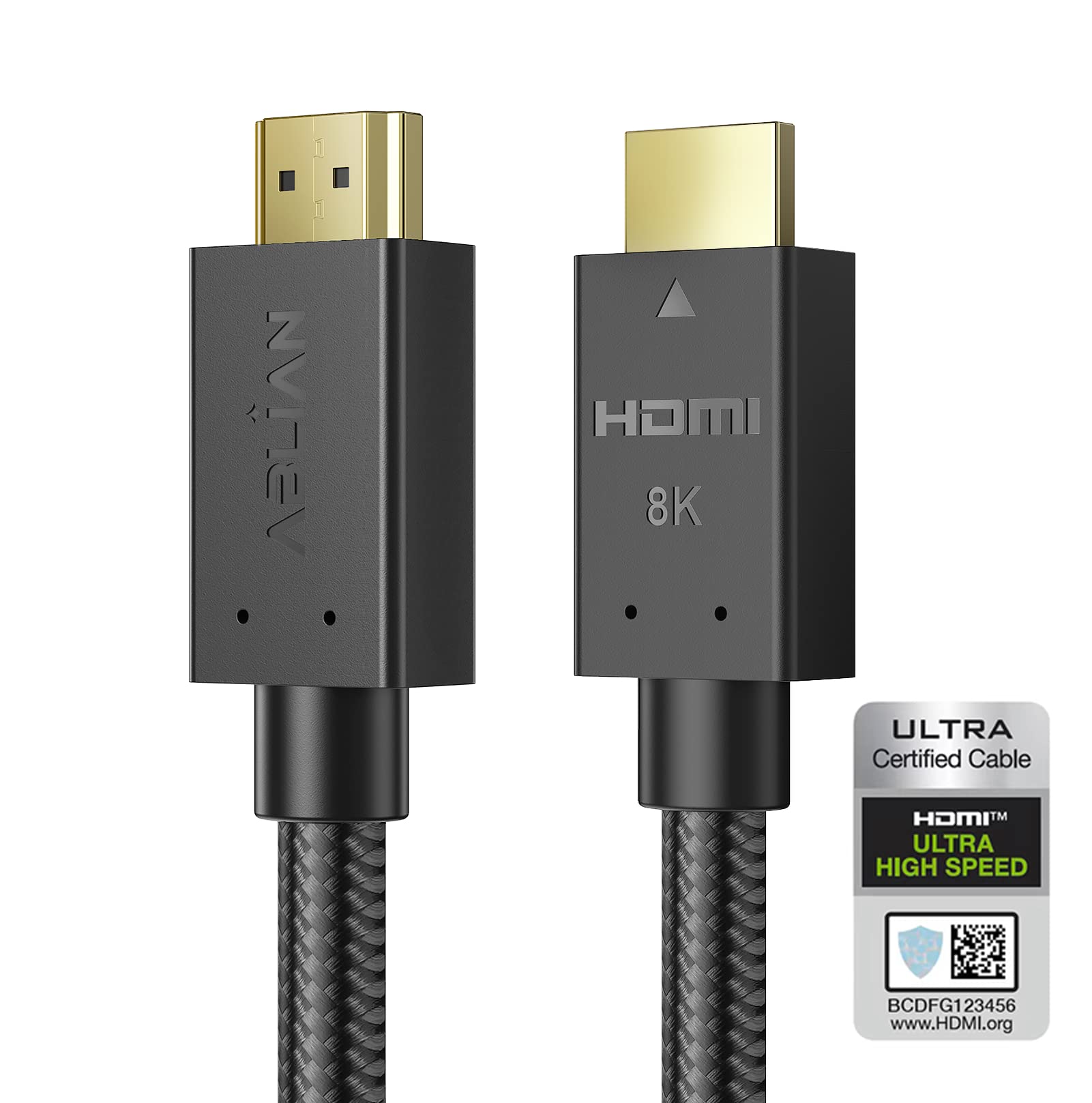Huaham Câble HDMI 2.1 Fibre Optique 10m, 8K@60Hz 48Gbps, Pour PS5/Xbox