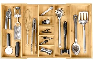 Adjustable Kitchen Drawer Organizer for Utensils