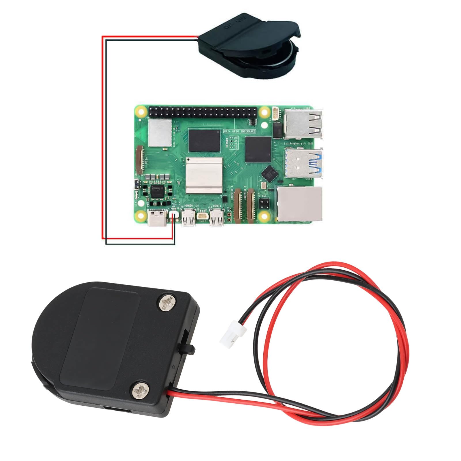 5 soportes de batería RTC con interruptor Q3F49669 compatible con batería LIR CR2032 compatible con modelo Pi 5 — view 2