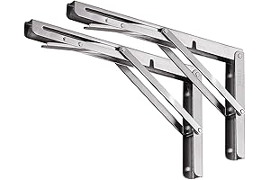 YUMORE 16 Inch Folding Shelf Brackets: Sturdy and Space-Saving Solution