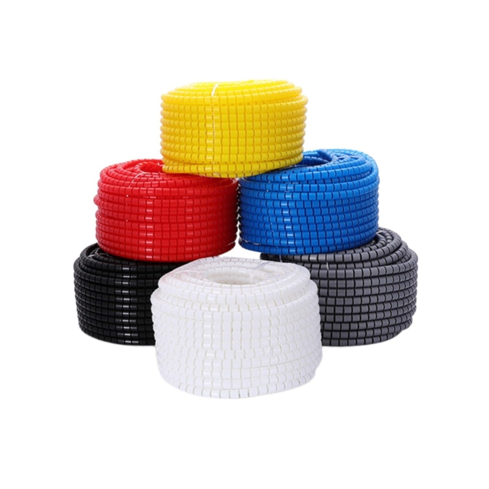 Spiral Wrap Cable Tube Tidy Spiralkabelschutz 8-35 mm, 1-10 m, Mehrfarbig(Black,25 MM-10 Meters)
