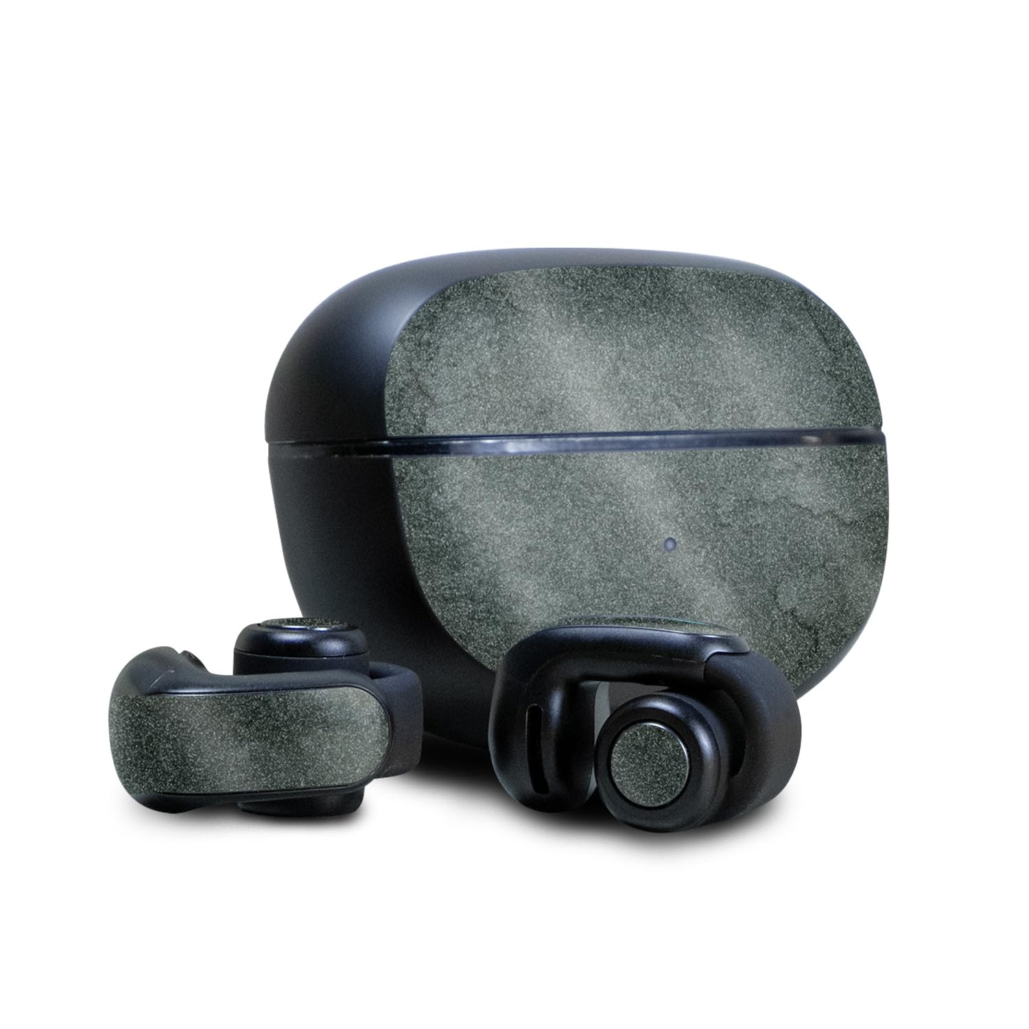 Glossy Glitter Skin Compatible with Bose Ultra Open Earbuds - Green Stone - Premium 3M Vinyl Protective Wrap Decal Cover - Easy to Apply | Crafted in The USA by MightySkins