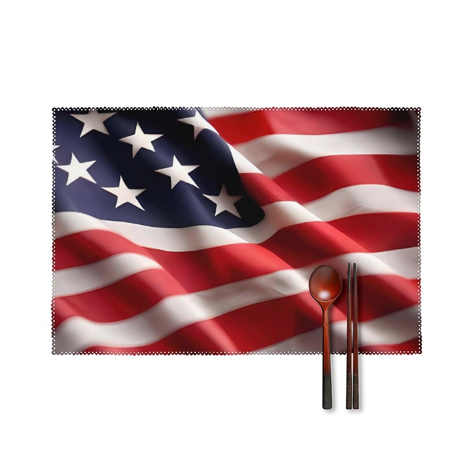 Set de table américain lavable pour repas de famille et barbecues