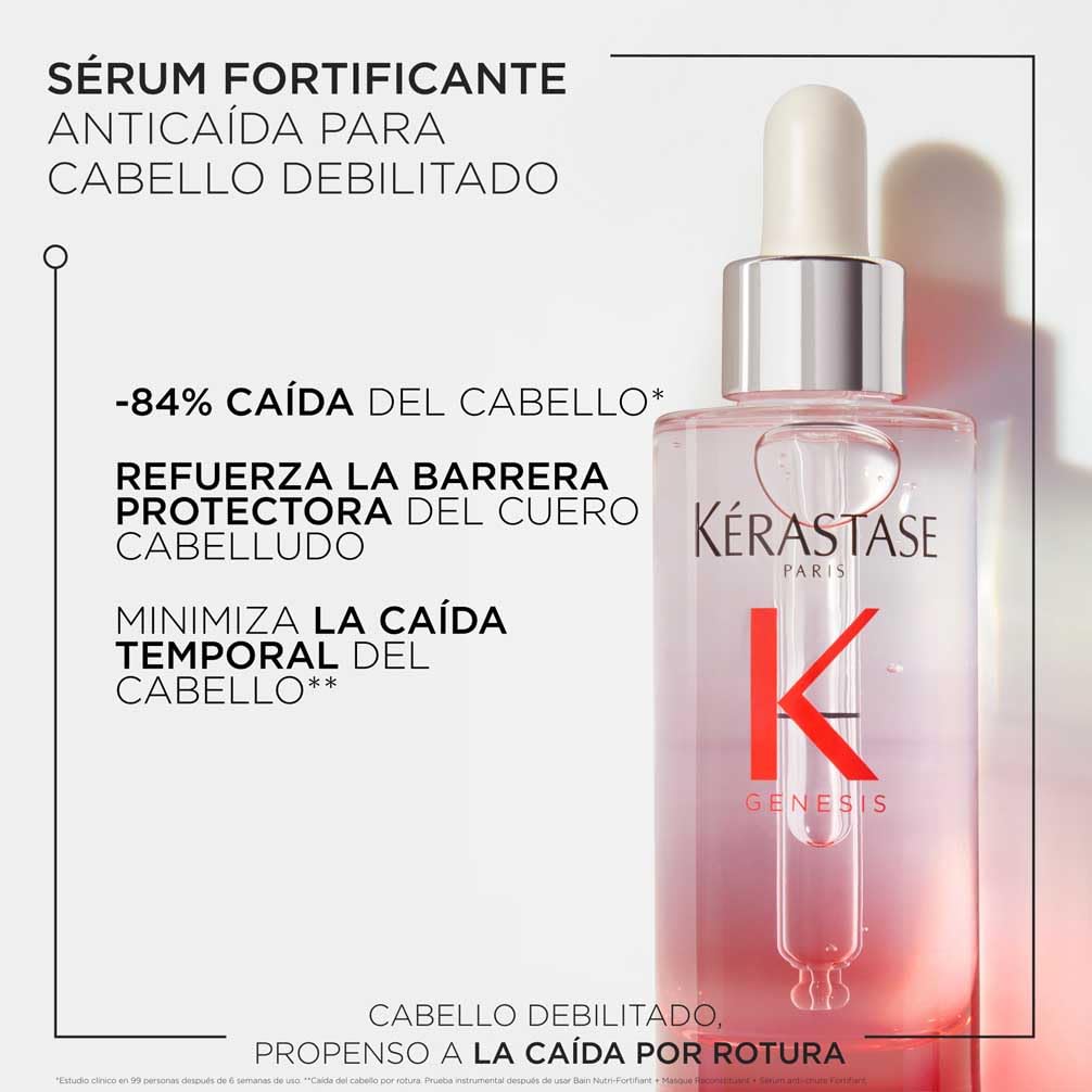 Kérastase Résistance Force Architecte, Rutina Reconstructora con Protector Térmico Ciment Thermique y Sérum Anti-Caída Anti-Chute Fortifiant Genesis, Para Pelo Débil y Dañado, 150 ml + 90 ml