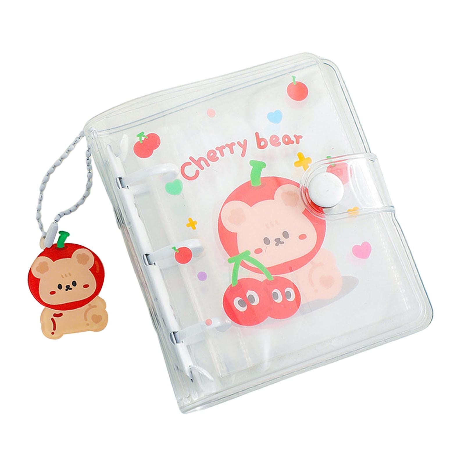 Juego de 10 bonitos álbumes de fotos, 10 bolsillos, soporte para identificación con colgante para tarjetas de fotos, color blanco