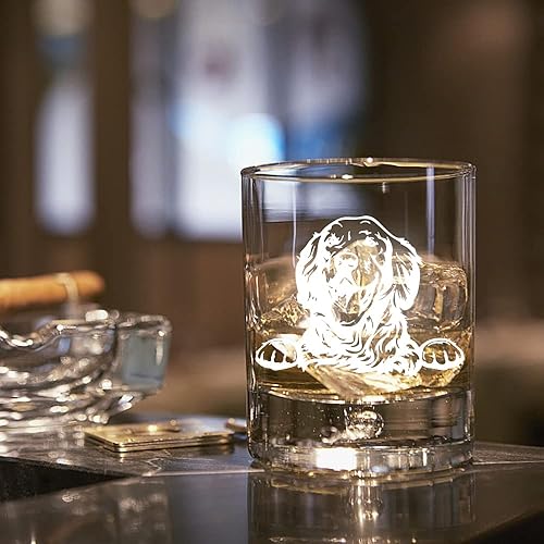 Miniatura 6 de AGMDESIGN Golden Retriever - Caja de regalo de cristal de whisky, regalo para amantes de los animales, padres de mascotas, papá, marido, hermano,