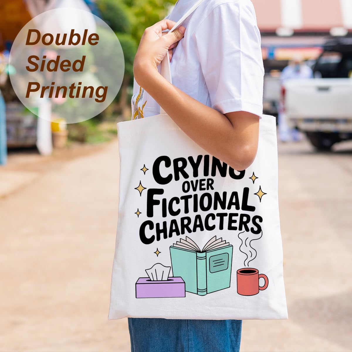 Book Lovers Gifts Canvas Tote Bag Tote Bag for Women Reusable Shoulder Bags for Grocery Beach Work 02 image 4