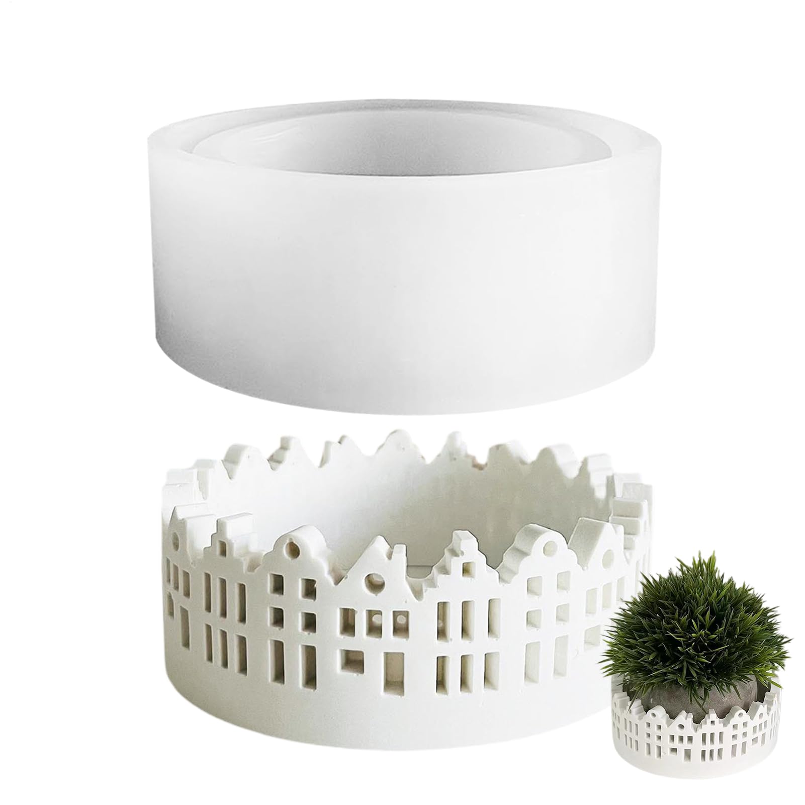 Świecznik Formy żywiczne | Wydrążony wzór domu Świecznik Forma | Dekoracja | wnętrz, Formy Silikonowe, Forma 3D, Rzemiosło Artystyczne