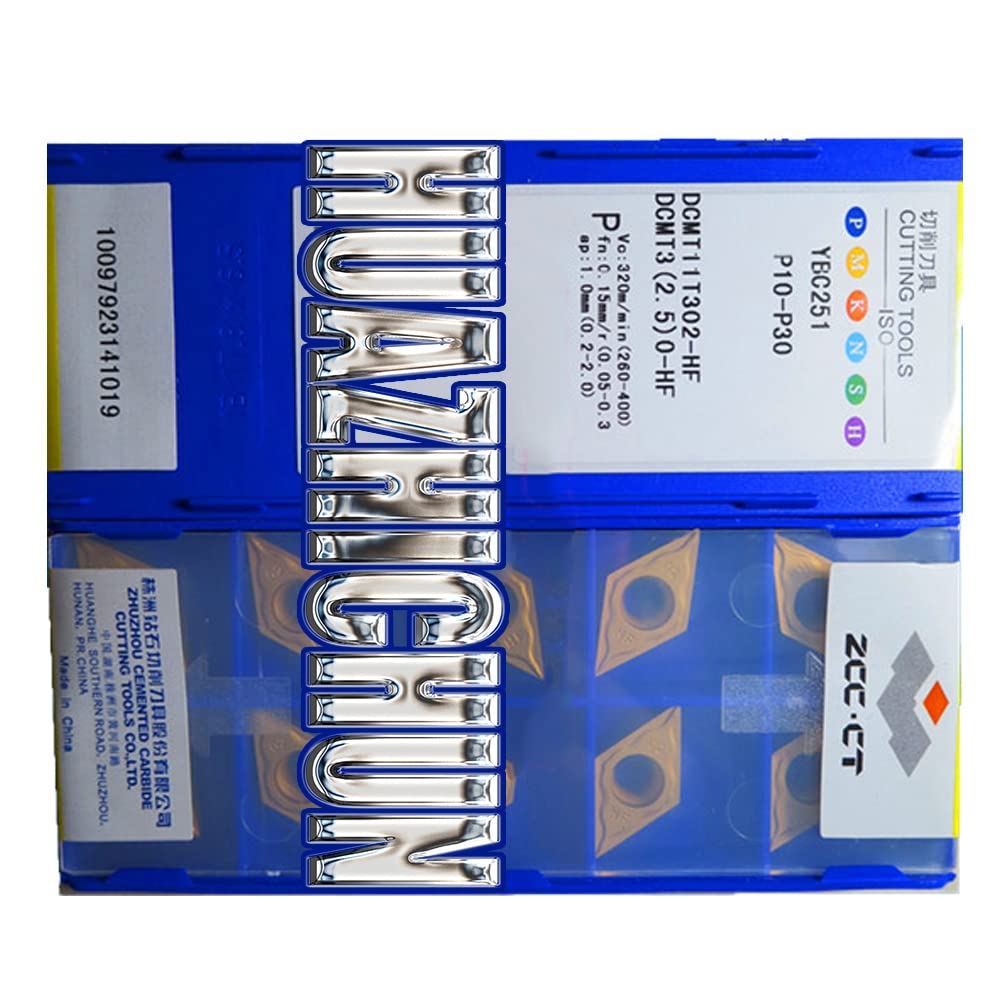 10pcs YBC152/251/252/151 DCMT11T302-HF Carbide Inserts Turning Tools Cutter Lathe Blade for Steel (YBC251 DCMT11T302-HF)