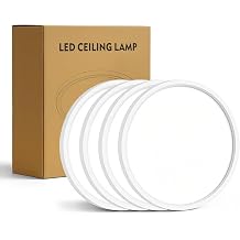 4 Pack 7.1 inch LED Flush Mount Ceiling Light, 5CCT&15WWhite