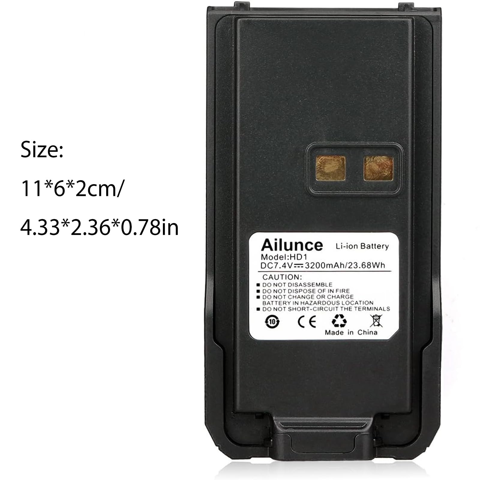 HD1 Retevis RT29 Original Walkie Talkies Battery, 3200mAh 7.4V Li-ion Battery, Original Replacement Battery, for Ailunce HD1 HD2 Retevis RT29 RT29D RB23 Two Way Radio(1 Pack)