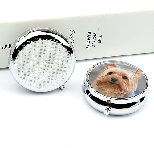 Miniatura 5 de Lindest Yorkies - Pastillero redondo portátil para mujeres y hombres, regalo de viaje