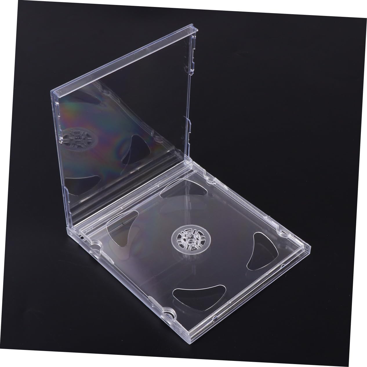 Artibetter Custodia Trasparente per CD Formato Portatile per 2 CD o Dvd Contenitore Doppio in Plastica Rigida Confezione da 10 Pezzi per Video di Matrimonio o Mixtape