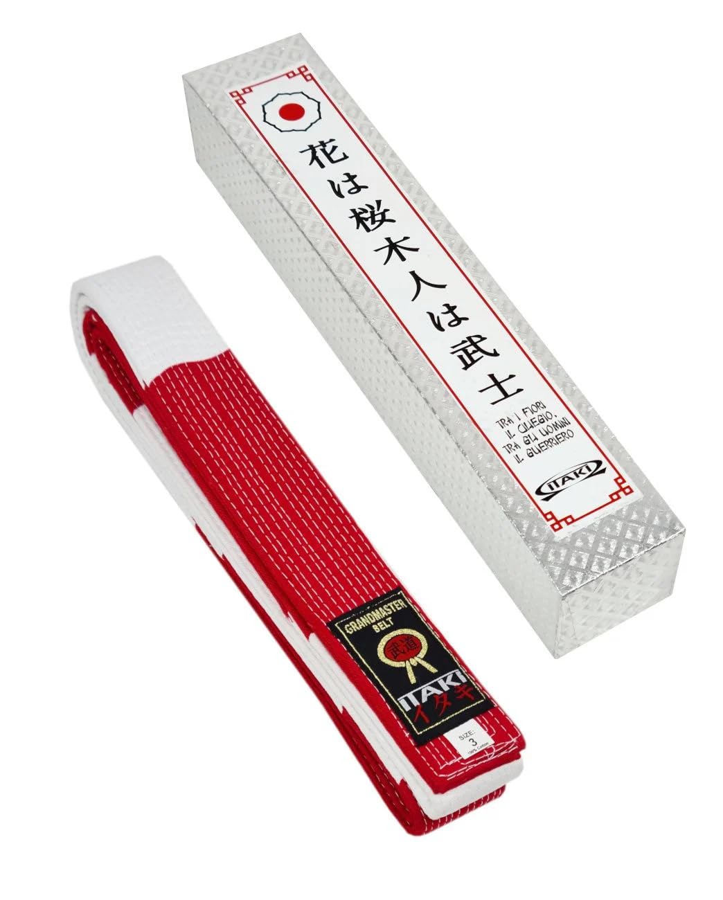Cintura Grandmaster Belt Bianco/Rossa 6° Dan