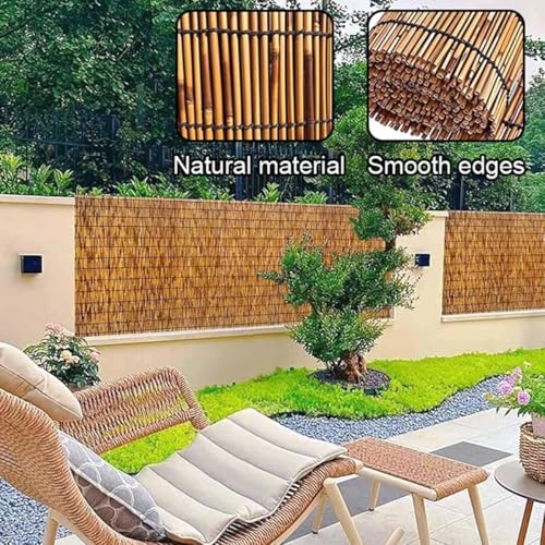 Rotoli di recinzione per privacy in bambù - Divisorio da giardino esterno per piscina e balcone - Recinzione naturale per una maggiore sicurezza ed estetica - Dimensioni: 50x400cm 90x600cm 122x500cm