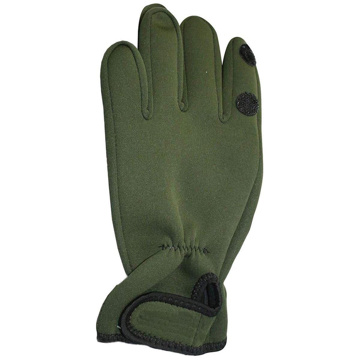 Fairy Trendz Men's Green Adults Elasticated Rip Light Weight Waterproof Gloves Unisex Adjective Strap Neoprene Gloves
