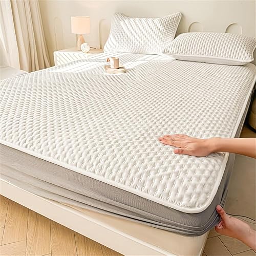 Miniatura 5 de Mattress Protector, Waterproof Mattress Protector, Fits 6"-20" Mattresses with Deep Pocket, Cooling, Breathable Fitted Sheets, Soft Bed Cover,