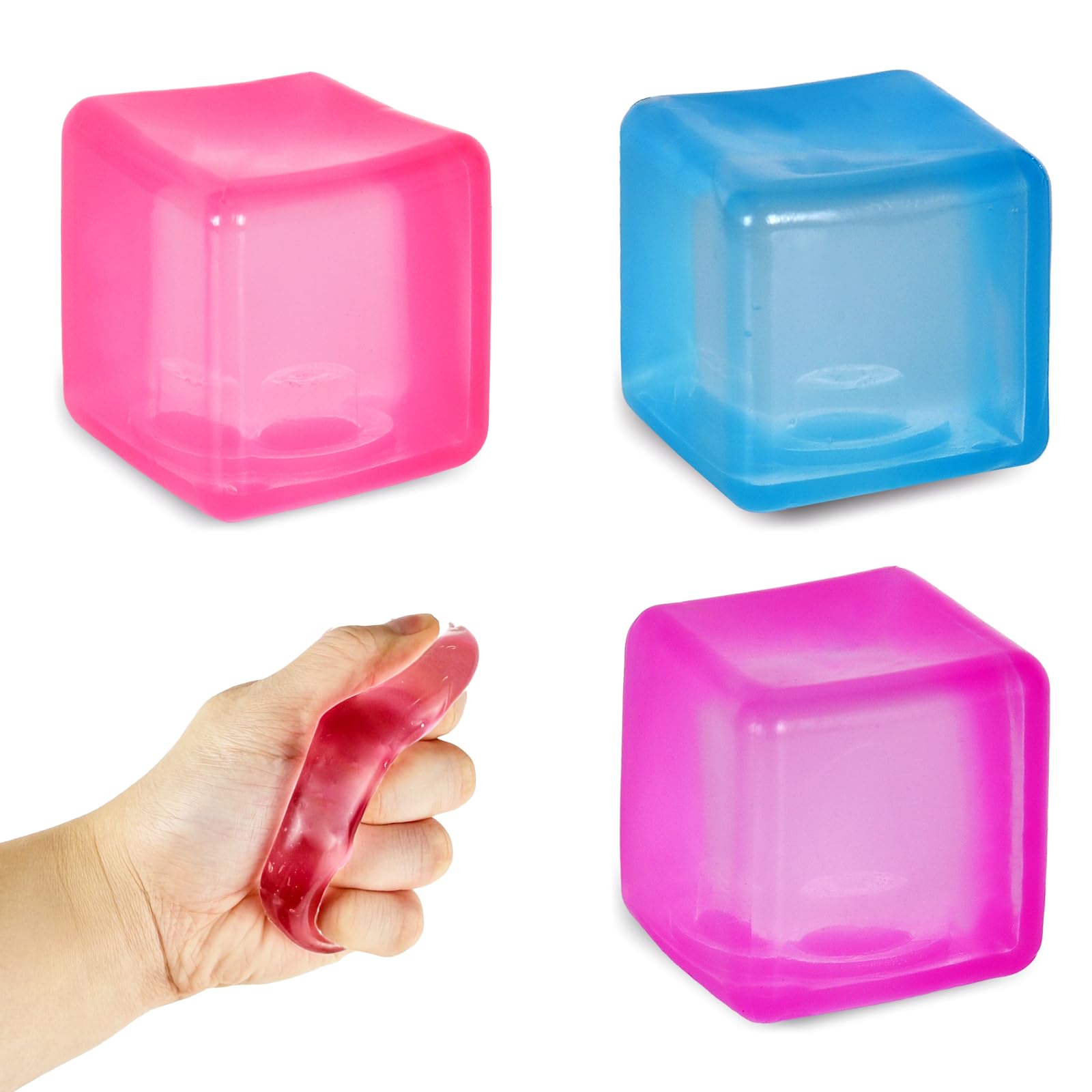 FazaVexior 3-Pack 3.5cm Squishy Squeeze Toys – Stress Balls for Kids 3+, Fidget & Sensory Toys for Anxiety & Stress Relief, Durable Design Won’t Fall Apart