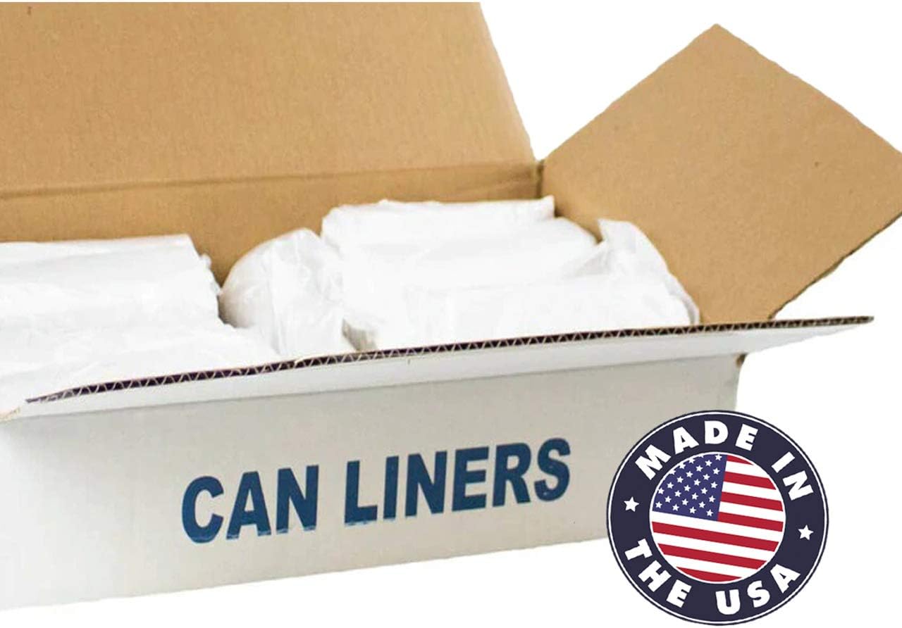 7-10 Gallon Trash Bag - Clear Commercial Wastebasket Liners - Natural 6 Microns Thick - 1000 Bags Bulk : Health & Household