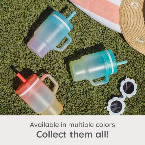 Image of Infantino My 1st Tumbler Silicone Tumbler with Straw and Handle, Spill Resistant for On the Go, BPA Free, Twilight Bloom