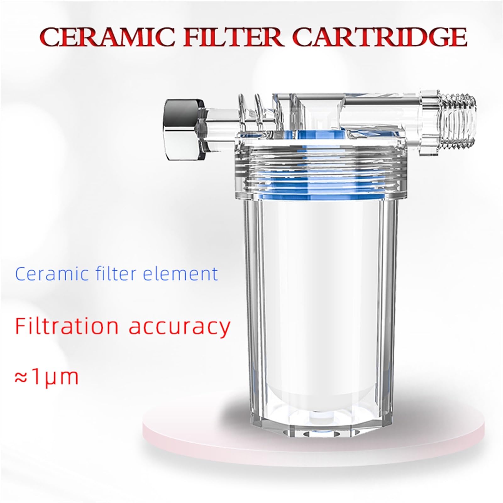 0,1 salida del purificador Filtro de ducha elemento filtrante de cerámica filtro de ducha grifo purificación del calentador de agua(W1-TC)
