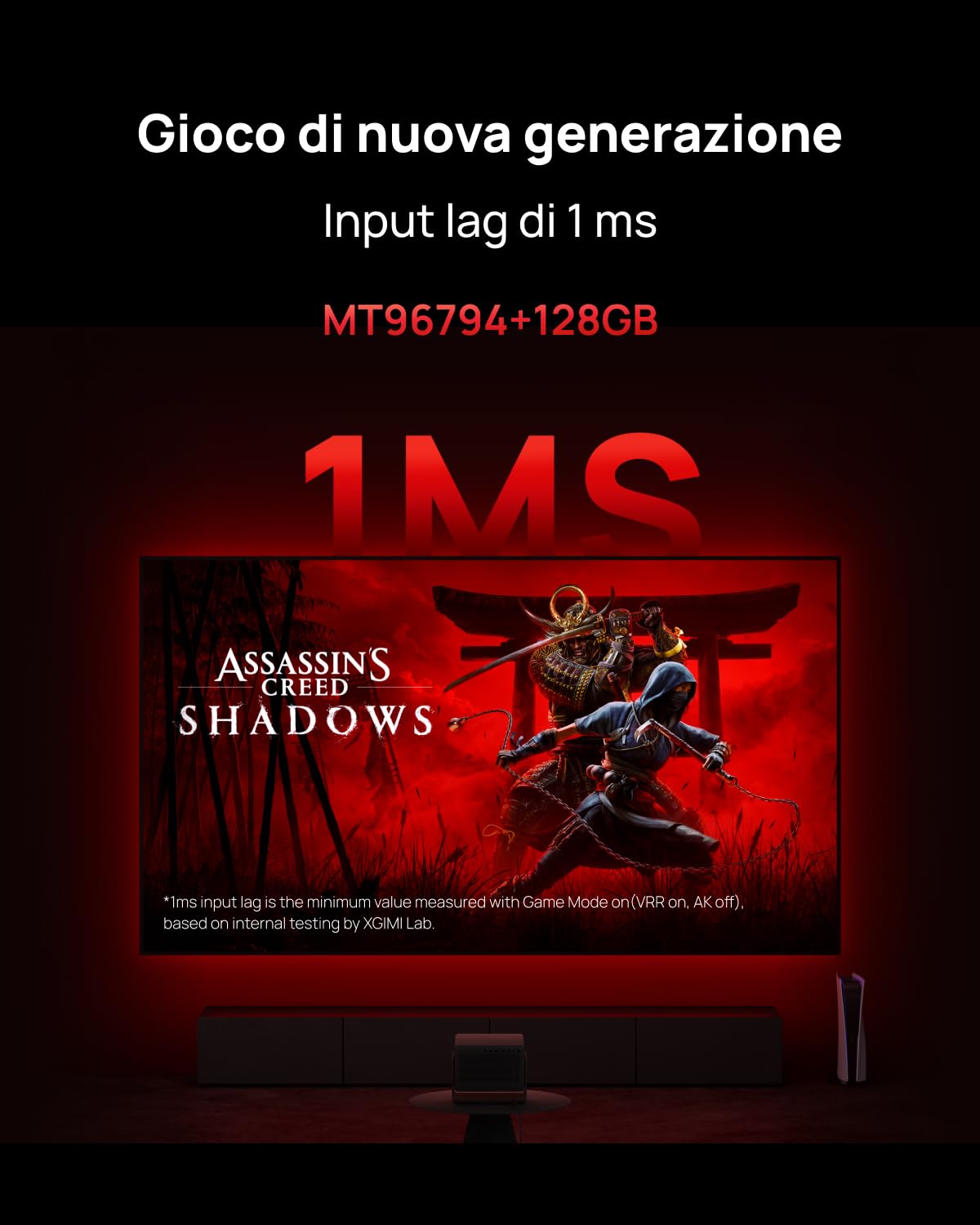 XGIMI HORIZON 20 Pro Proiettore Laser Triplo RGB 4K 4100 Lumen ISO Google TV Netflix Ufficiale Zoom Ottico Lens Shift IMAX Enhanced Dolby Vision Contrasto 20000:1 Schermo 300"