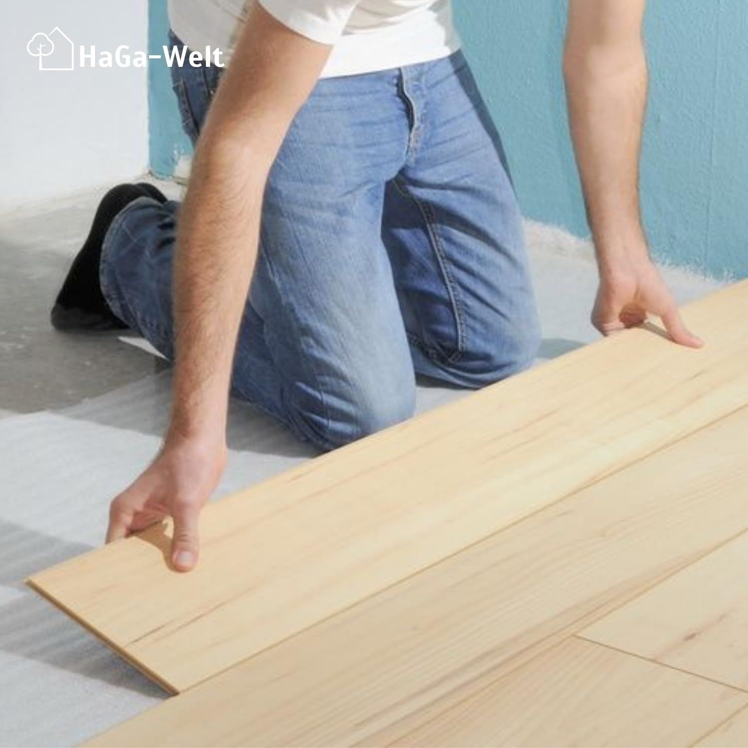 HaGa® Premium Trittschalldämmung 1,25m x 5m x 2mm | für Laminat-, Vinyl- und Holzböden | Reduziert Schall und verbessert die Wärmeisolierung