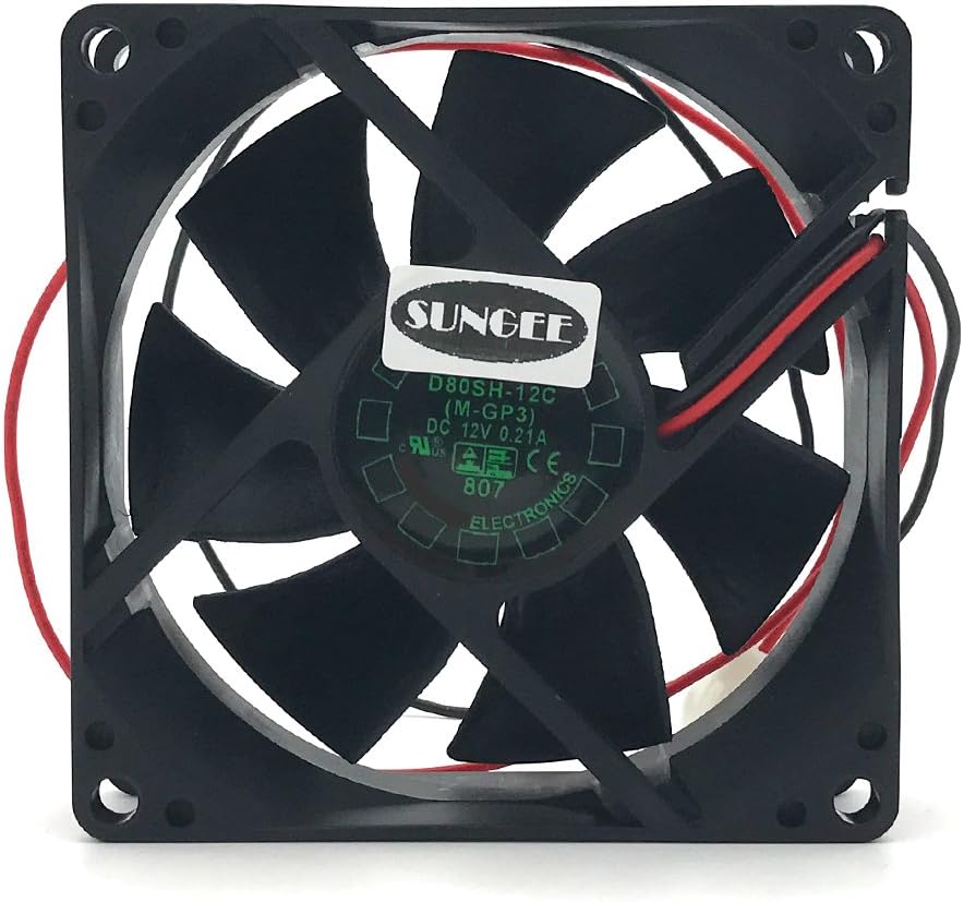 D80SH-12C 12V 0.21A 8020 8CM 2 Wire Power Supply Cabinet Cooling Fan