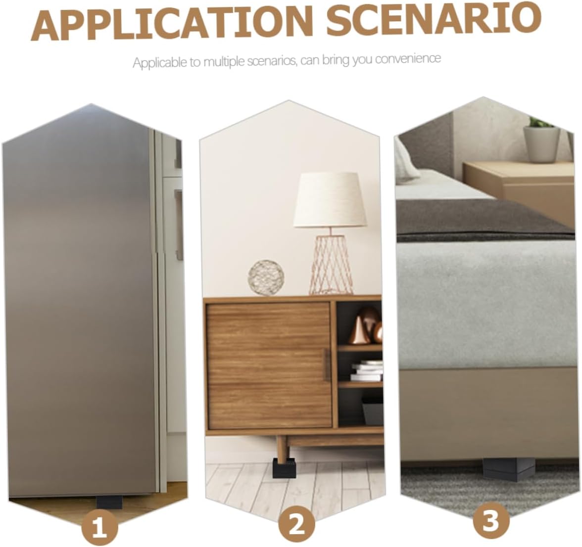 8pcs Non Slip Furniture Pads Polypropylene Rubber Coasters No Slide Furniture Grippers for Hardwood Floors Sofa Risers