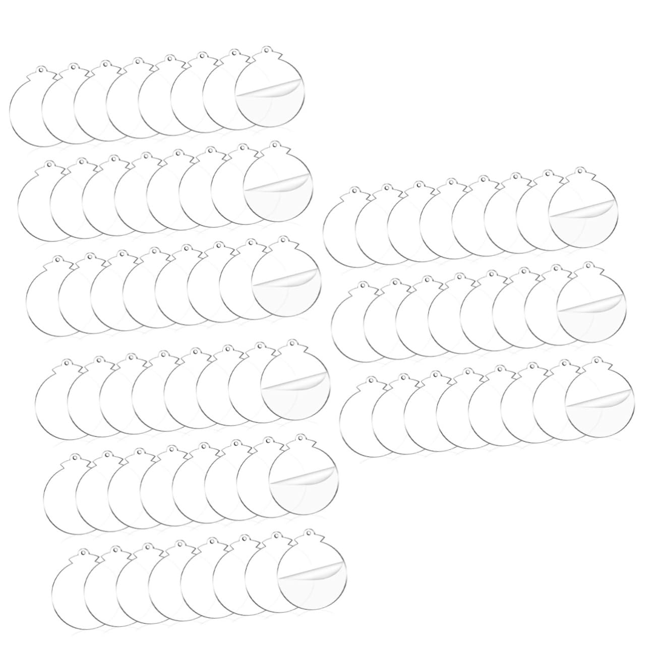 Décoration de la Terre et boule de Noël en acrylique transparent, lot de 72