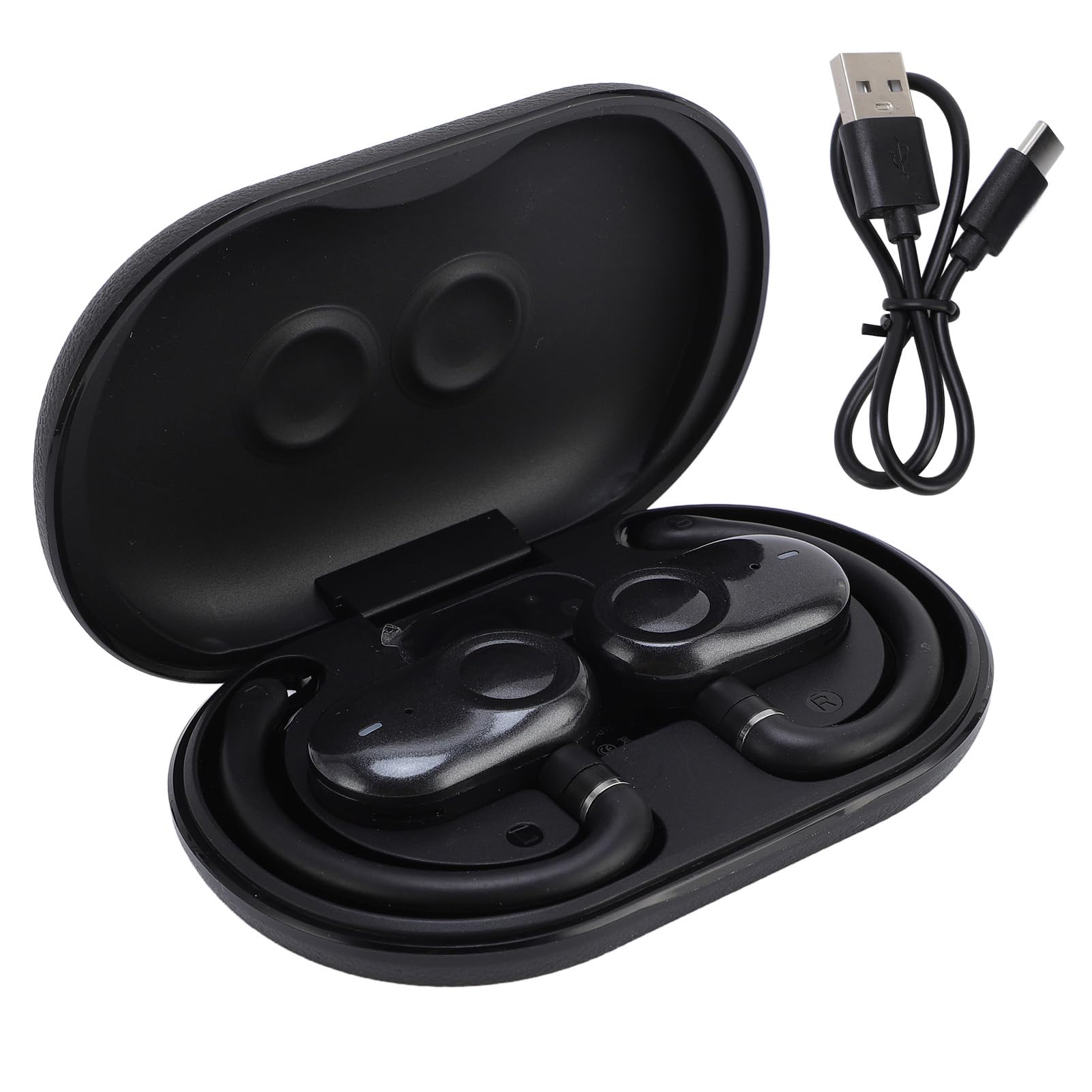 Jiawu Auricolari per Traduttori Avanzato Bluetooth 5.4 HD per Viaggiatori Auricolari per Traduzione in 144 Lingue con APP di Riduzione del Rumore Traduzione per Professionisti (BLACK)