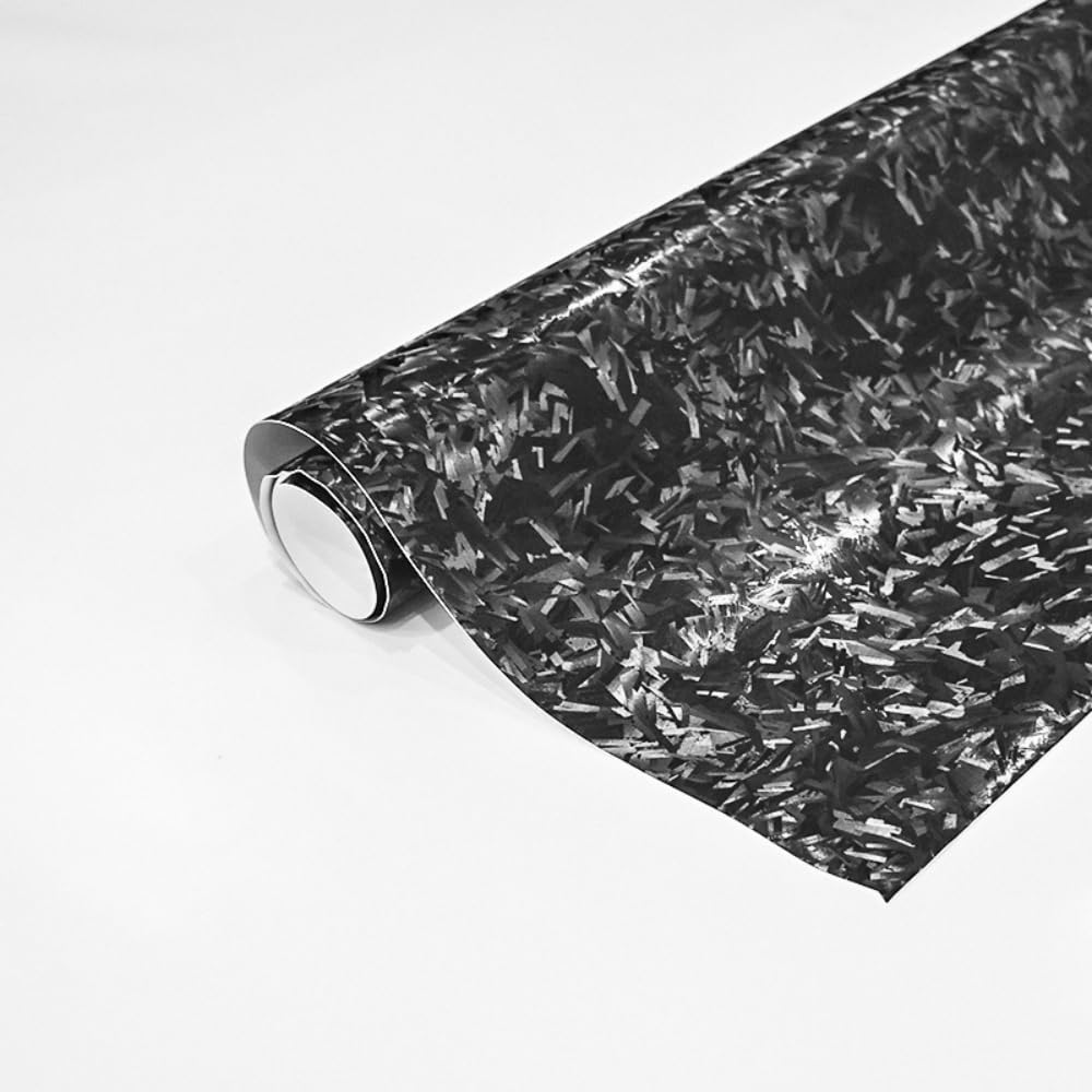 CompraFun Forged Carbon folia samochodowa z winylu, samoprzylepna, bez pęcherzyków powietrza, do dekoracji samochodu, motocykla, roweru, folia ochronna do lakieru (czarna, 30 x 150 cm)